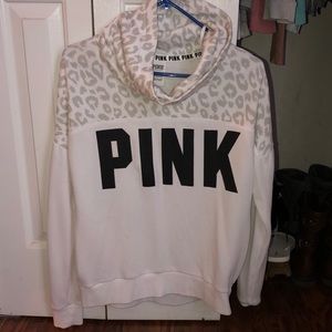 PINK funnel neck hoodie